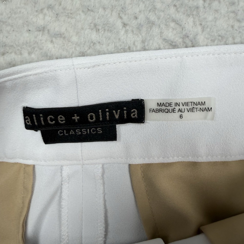 Alice + Olivia White Wide-Leg Trousers - Picture 3 of 13